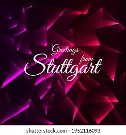 Greetings from Stuttgart  on a white background, vector illustration