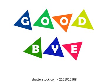 Greetings word with colorful triangle shape. Beautiful design and work of arts.