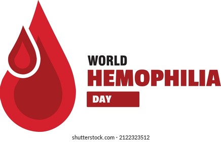 Greetings for World Hemophilia Day. Simple and Elegant Vector