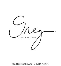 Greg name signature logo vector design