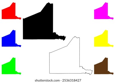 Gregg County, Texas (Counties in Texas, United States of America,USA, U.S., US) map vector illustration, scribble sketch Gregg map