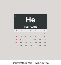 Gregorian calendar for the year 2020 suitable for scientific laboratories