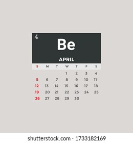 Calendario gregoriano para el año 2020 adecuado para laboratorios científicos
