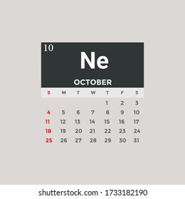 Gregorian calendar for the year 2020 suitable for scientific laboratories