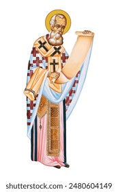 Gregory of Nazianzus in Byzantine style isolated