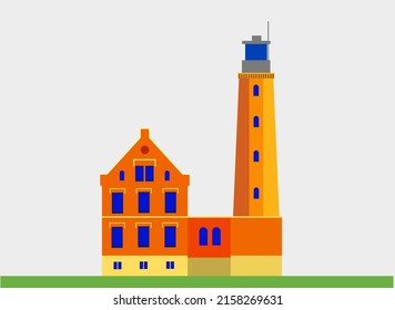 Greifswalder Oie vector, a famous historic building in Germany.