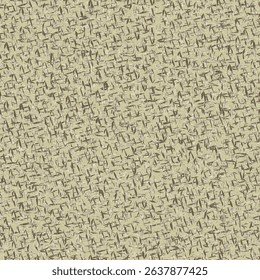 Greige material with brown fibers inserted randomly in the structure. Rough cardboard texture. Mottled background. Abstract vector seamless.
