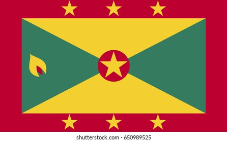 Grenada contry flag with high resolution vector.