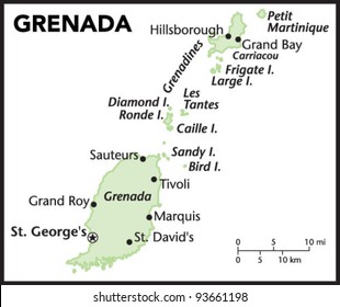 Grenada Country Map
