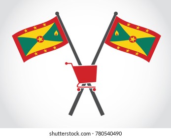 Grenada Emblem Shopping Cart
