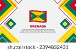 Grenada Flag Abstract Background Design Template. Grenada Independence Day Banner Wallpaper Vector Illustration. Grenada Background