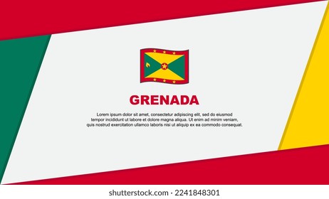 Grenada Flag Abstract Background Design Template. Grenada Independence Day Banner Cartoon Vector Illustration. Grenada Banner