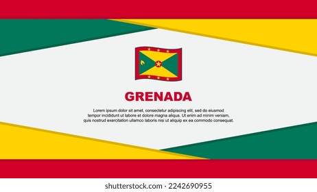 Grenada Flag Abstract Background Design Template. Grenada Independence Day Banner Cartoon Vector Illustration. Grenada Vector