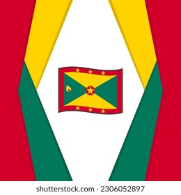Grenada Flag Abstract Background Design Template. Grenada Independence Day Banner Social Media Post. Grenada Background