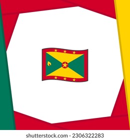 Grenada Flag Abstract Background Design Template. Grenada Independence Day Banner Social Media Post. Grenada Banner