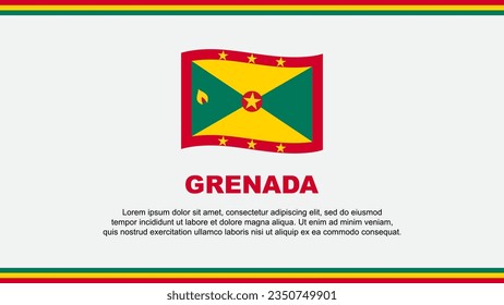 Grenada Flag Abstract Background Design Template. Grenada Independence Day Banner Social Media Vector Illustration. Grenada Design