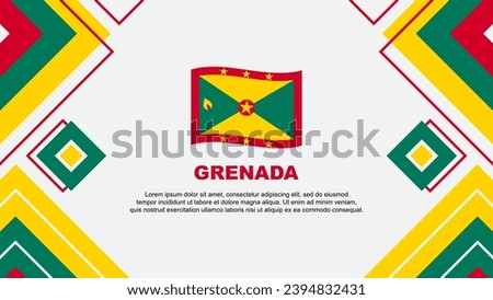 Grenada Flag Abstract Background Design Template. Grenada Independence Day Banner Wallpaper Vector Illustration. Grenada Background