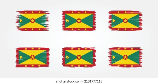 Grenada Flag Brush Collection. National Flag