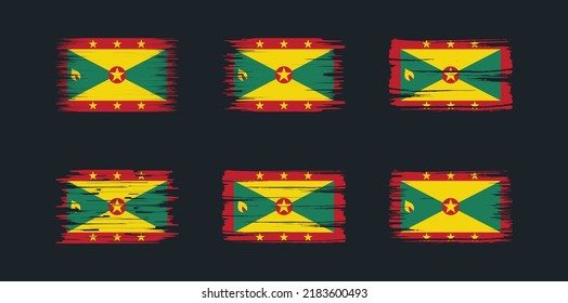 Grenada Flag Brush Collection. National Flag