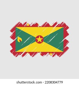 Grenada flag brush strokes painted collection