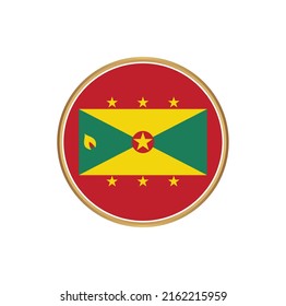 Grenada Flag with Circle Frame. National Flag