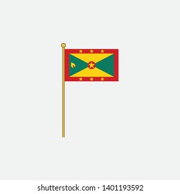 Grenada flag graphic element Illustration template design 