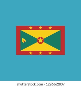 Grenada flag icon in flat design. Independence day or National day holiday concept.