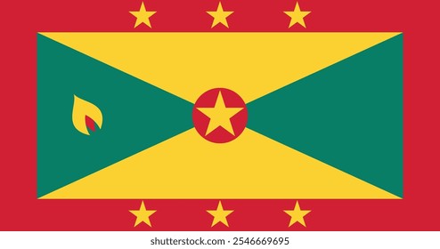 Ilustración de la bandera de Granada Calidad de Premium Alta Resolución 300DPI