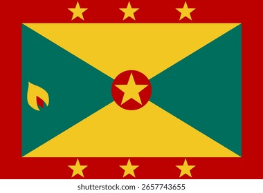 Ilustrador de banderas de Granada país banderas símbolo nación  