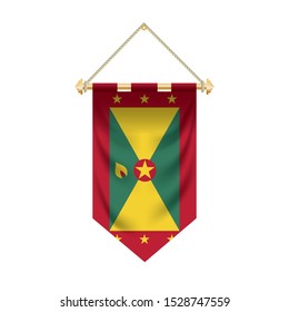 The Grenada flag isolated on the white background.