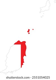 Bandera de Granada en el mapa, mapa de Granada con bandera, bandera de la nación de Granada, mapa de Granada