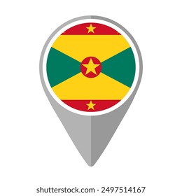 grenada Flag on Location Pin