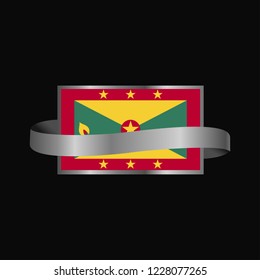 Grenada flag Ribbon banner design