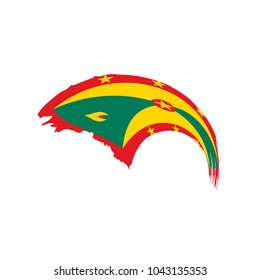 Grenada flag, vector illustration
