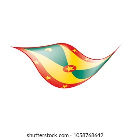 Grenada flag, vector illustration
