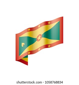 Grenada flag, vector illustration