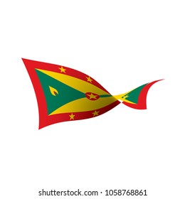 Grenada flag, vector illustration