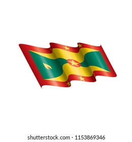 Grenada flag, vector illustration on a white background