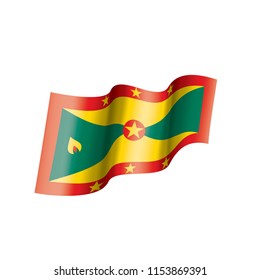 Grenada flag, vector illustration on a white background