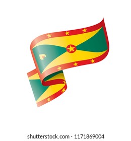 Grenada flag, vector illustration on a white background
