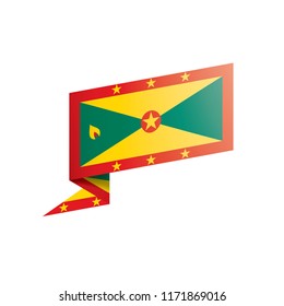 Grenada flag, vector illustration on a white background