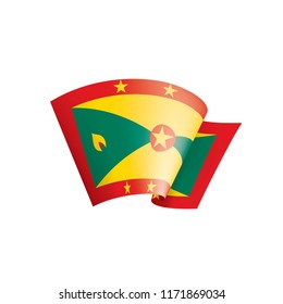 Grenada flag, vector illustration on a white background