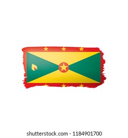 Grenada flag, vector illustration on a white background.