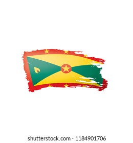 Grenada flag, vector illustration on a white background.