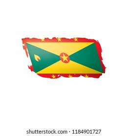 Grenada flag, vector illustration on a white background.