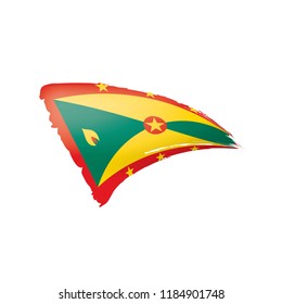 Grenada flag, vector illustration on a white background.