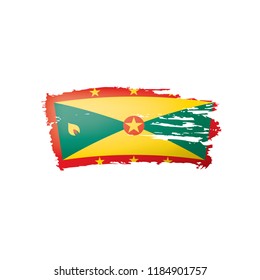Grenada flag, vector illustration on a white background.