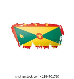 Grenada flag, vector illustration on a white background.