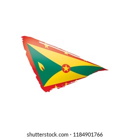 Grenada flag, vector illustration on a white background.