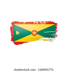Grenada flag, vector illustration on a white background.